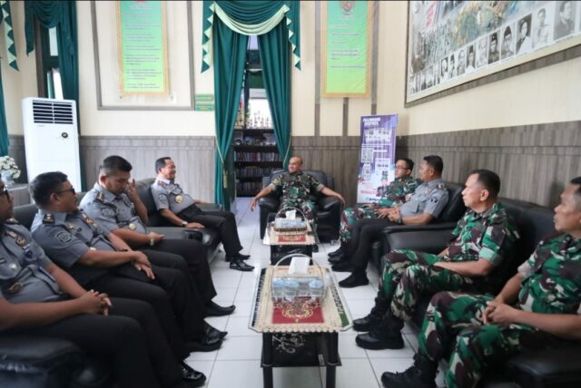 DANDIM 0418/Palembang terima audensi Kalapas I KEMENKUM HAM Wilayah Sumsel