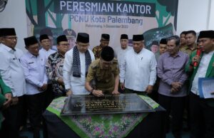 Ratu Dewa turut andil diperistiwa bersejarah kantor PC NU Palembang