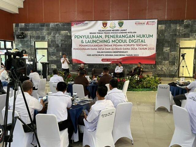Kejaksaan Lahat Lonching Modul Digital Penanggulangan Tindak Pidana Korupsi ADD /DD