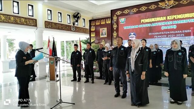 Sri Harmilawati Ketua DPD YGANN Sumsel Kukuhkan Kepengurusan DPC YGANN Kabupaten Muara Enim