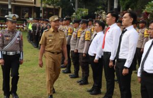 Pj Walikota H Lusapta Yudha pimpin apel gelar pasukan Operasi Lilin Musi 2023