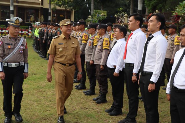 Pj Walikota H Lusapta Yudha pimpin apel gelar pasukan Operasi Lilin Musi 2023