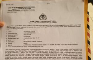 Janjikan proyek Charma Aprianto Bacalon Wako Palembang dilaporkan ke Polda