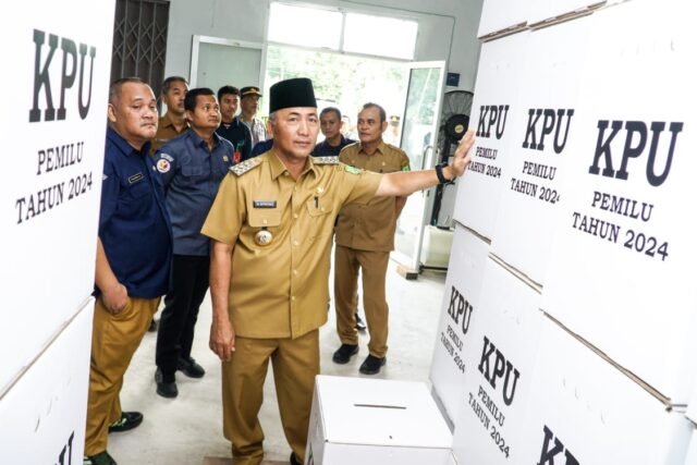 Pastikan Pemilu 2024 Berjalan Lancar, Pj Bupati Muba Tinjau Kesiapan KPU