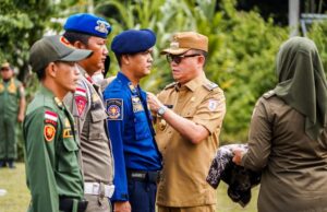 Jelang Pemilu Serentak 2024, Pj Bupati Hani Syopiar Rustam Pimpin Apel Gelar Pasukan