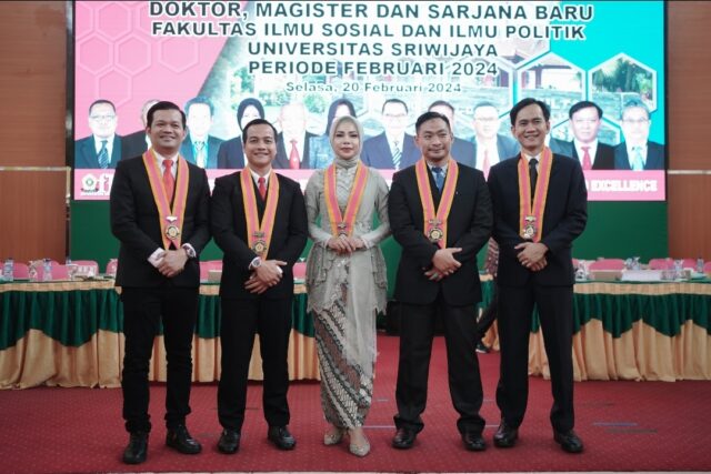 Unsri melantik lima Doktor Muda dari Polda Sumsel