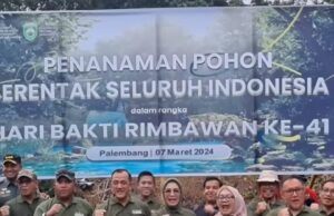 Ketua DPRD Sumsel,Dr.Hj.RA.Anita Noeringhati SH MH Hadiri Penanaman Pohon Dalam Rangka Hari Bakti Rimbawan ke – 41