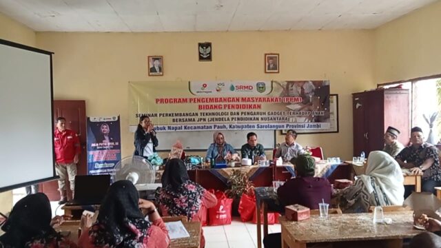 Gandeng JPN,PPM Bidang Pendidikan, SKK Migas-KKKS SRMD Sasar SDN 110/VII Desa Lubuk Napal berikan seminar perkembangan tekhnologi dan pengaruh Gadget bagi anak
