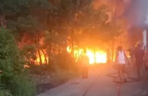 Lagi Diduga Penyulingan Minyak Ilegal di Muba Terbakar