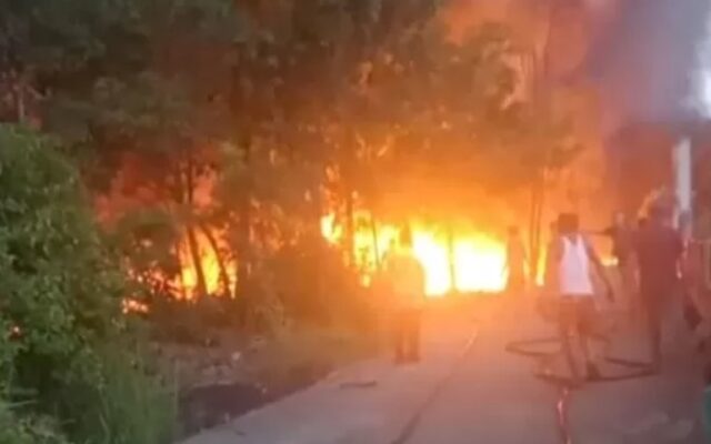 Lagi Diduga Penyulingan Minyak Ilegal di Muba Terbakar