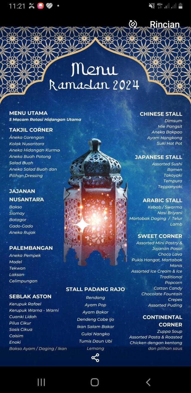 Menyambut Bulan Suci Ramadan Dengan penuh Gembira Bersama ASTON Palembang Hotel & Conference Center