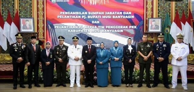 Ketua DPRD Provinsi Sumsel,Dr.Hj.RA.Ainta Noeringhati SH MH Hadiri Pelantikan PJ.Bupati Musi Banyuasin