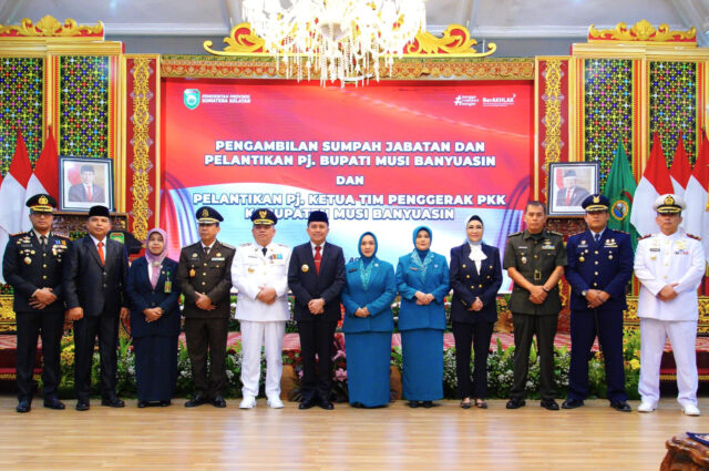 Ketua DPRD Provinsi Sumsel,Dr.Hj.RA.Ainta Noeringhati SH MH Hadiri Pelantikan PJ.Bupati Musi Banyuasin