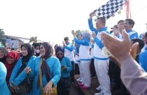 Ribuan Peserta Mengikuti Jalan Santai Meriahkan HUT Kabupaten Banyuasin Ke-22 Tahun, Dibanjiri Berbagai Hadiah