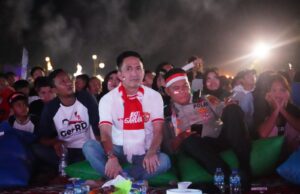 Nobar Bersama Pj Walikota Palembang, Ribuan Warga Padati Benteng Kuto Besak