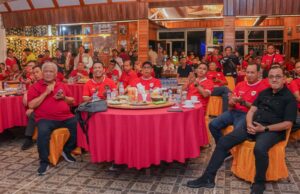 Jajaran Polda Sumsel Nobar Timnas semi final AFC U23