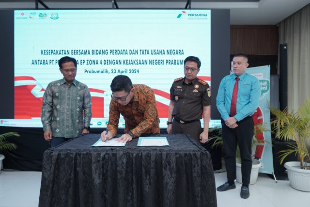 Lanjutkan Sinergitas, Pertamina EP Zona 4 dan Kejaksaan Negeri Kota Prabumulih Kembali Tandatangani MOU Bidang PTUN