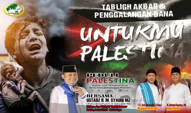 Ponpes Al-Fath Banyuasin Bakal Gelar Tabligh Akbar dan Penggalangan Dana Palestina
