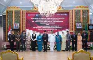 Ketua DPRD Sumsel Hadiri Pelantikan Penjabat Walikota Palembang di Griya Agung