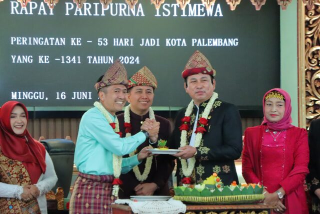 Rapat Paripurna Istimewa HUT Kota Palembang ke-1341 Beriringan dengan Ucapan Perpisahan Pj Walikota