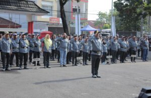 Jelang Pemilukada 2024, Linmas gelar Apel Siaga