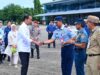 Danlanud Sultan Hasanuddin Dan Forkopimda Sambut Kedatangan Presiden RI Joko Widodo di Lanud Sultan Hasanuddin