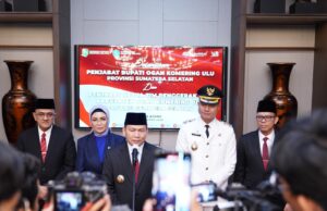 Ketua DPRD Provinsi Sumatera Selatan, R.A. Anita Noeringhati, hadiri Pelantikan Penjabat Bupati OKU