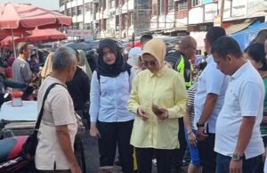 Sambangi Lubuklinggau, Cawagub RA Anita Dorong Penataan Pasar Inpres