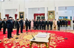 Presiden Prabowo Subianto Lantik Menteri Kabinet Merah Putih