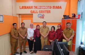 Kunjungi Diskominfo, Pj Walikota Palembang Cek Pelayanan Siaga Call Center 112