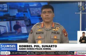 Apik tenan, Kabid Humas Polda Sumsel menjadi presenter di TV Nasional