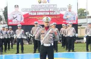 Kapolda Sumsel Irjen Pol. Andi Rian R Djajadi pimpin apel Keselamatan Musi