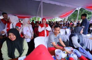 Gerimis di Kambang Iwak, antusias pendonor tetap ramai