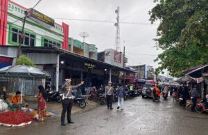 Satlantas Polres Bengkulu Utara turun tangan pengamanan Sidak Pasar menjelang Ramadhan