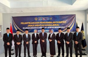 KA.KPR Rutan Kelas IIB Bengkulu, Ahmad Gunawan, S.Tr.Pas., Dilantik Langsung Kepala Kantor Wilayah Ditjen Pas Bengkulu