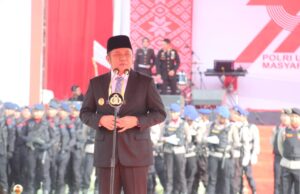 Gubernur Sumsel H. Herman Deru. irup. HUT Bhayangkara ke 79, Polda Sumsel