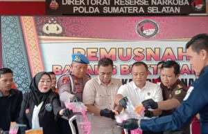 Ketua DPD Yayasan GANN Hadiri Pemusnahan Narkoba dengan BB 4,55 Kg Sabu dan 23.573 Butir Ekstasi