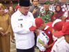 Senyum sumringah, hari pertama masuk sekolah Siswa SMP N 47 Palembang dapat seragam sekolah gratis