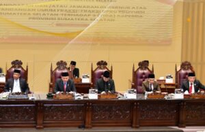 Ketua DPRD Sumsel, Andie Dinialdie, S.E pimpin rapat Paripurna tanggapan Gubernur Sumsel atas pandangan umum fraksi