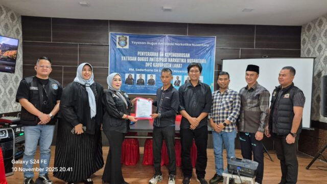 YGANN Sumsel Serahkan SK kepada DPC YGANN Lahat, Langkah Penting dalam Pencegahan Narkoba