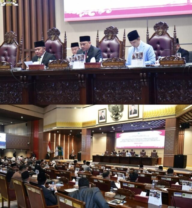 Pansus DPRD Prov.Sumsel sampaikan laporan pembahasan terhadap 3 Raperda dan bersama Gubernur menyepakati menjadi Perda