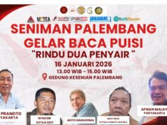 Seniman Palembang Gelar Baca Puisi “Rindu Dua Penyair 2026”