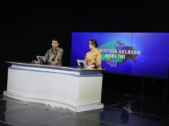 Istri Wawako Palembang Unjuk Kemampuan Jadi Penyiar Berita di TVRI Sumsel