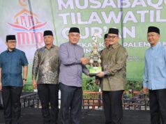 MTQ Ke-XXXI Resmi Ditutup, Sekda Palembang Apresiasi Sako Sabet Juara Umum I