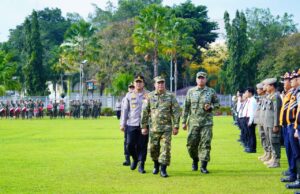 Apel Gelar Pasukan digelar untuk memastikan kesiapan pengamanan arus mudik dan pelayanan masyarakat selama Lebaran