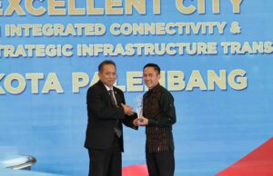 Berhasil membangun Infrastruktur konektivitas transportasi, Palembang Raih National Governance Award 2026