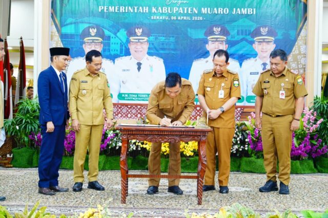 Teken MoU Kerjasama Muba-Muaro Jambi, Langkah Strategis Hadapi Tantangan Perbatasan