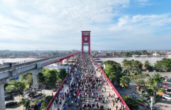 Tak Hanya Warga Palembang, Wisatawan Antusias Coba Car Free Day,Ratu Dewa Rencanakan Jadi Agenda Mingguan