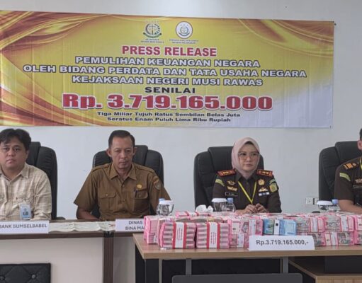 Tunggakan BPK Disapu Bersih: Kejari Musi Rawas Pulihkan Keuangan Negara, Rp3,7 Miliar Meluncur ke Kas Daerah