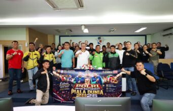 Perkuat Harkamtibmas, Ditlantas Polda Sumsel Rangkul Ojol Palembang Lewat Nobar Piala Dunia dan Baksos